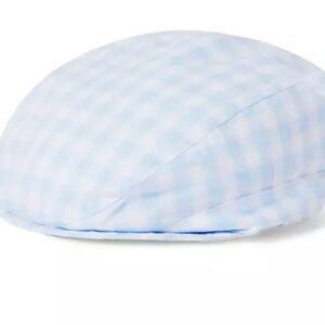 Janie and Jack 100049338 blue and white Baby Gingham Newsboy Cap size 0-3 m NWT